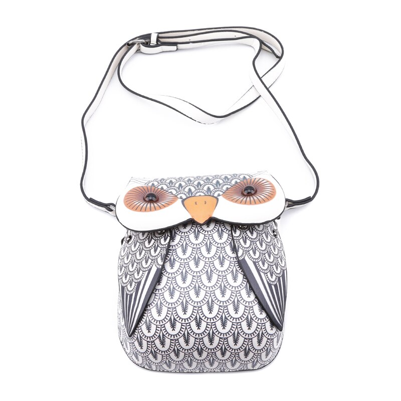 Bolso de hombro con forma de búho de , Mini bolso de mensajero, bolsos de cuero de dibujos animados bonitos para chicas, Bolso tipo bandolera para teléfono