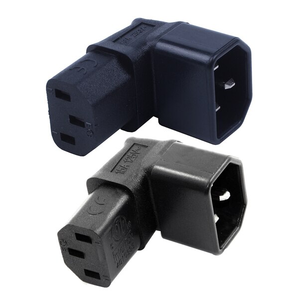 NFHK IEC-Adapter C14 Auf C13, 90 Grad Abgewinkelt – Für Enge Räume, 10A/250V