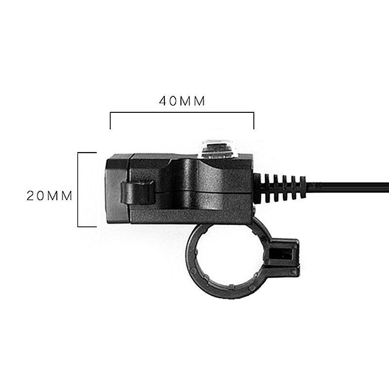 12V-24V Dual USB Port Waterproof Motorcycle Handlebar Charger Adapter Power Supply Socket For iphone Samsung Huawei