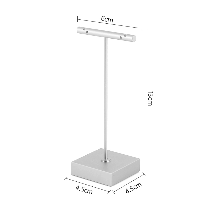 Örhängen i metall, displayställ för försäljning av smycken, ringörhängen, förvaringsställ, t-barhållare, örhängen, hängande arrangör: Svart