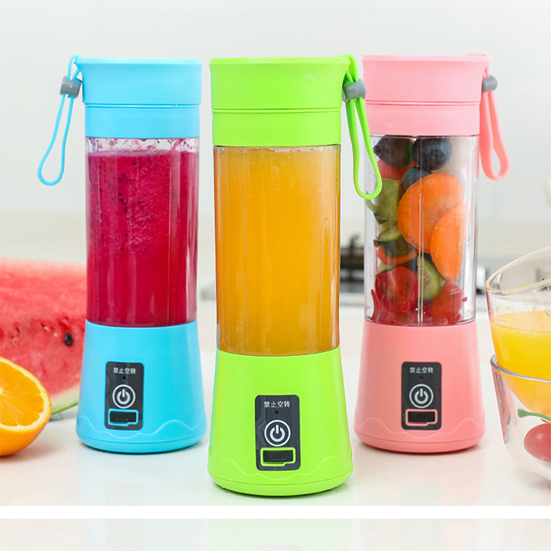 380ml Portable USB Mini Juicer Electric Rechargeable Smoothie Blender Machine Mixer Maker Fast Blenders Juice Cup Food Processor