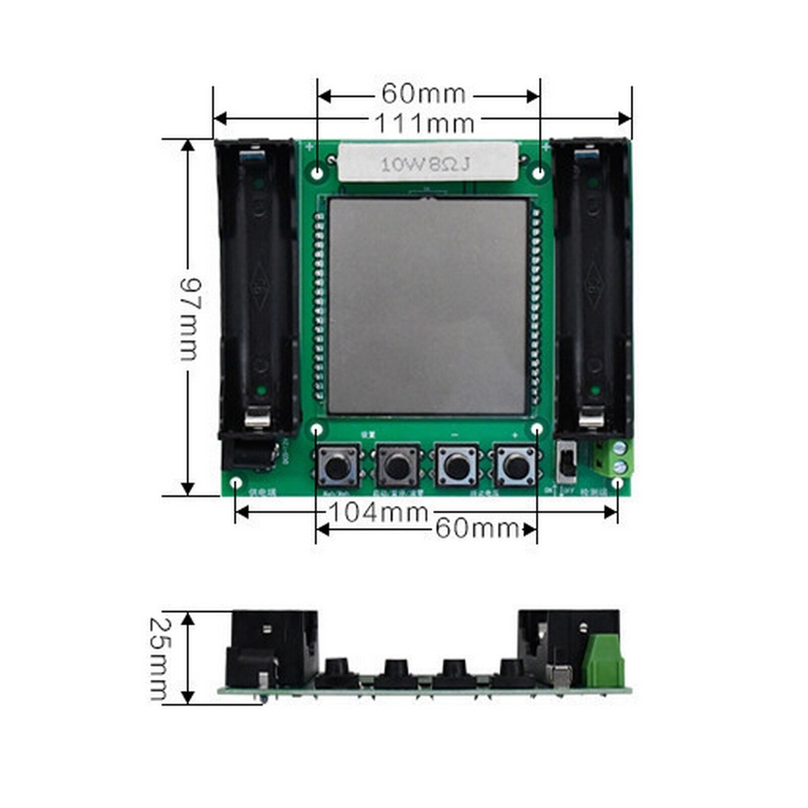 Lithium battery 18650 true capacity tester module maH/mwH battery digital measurement