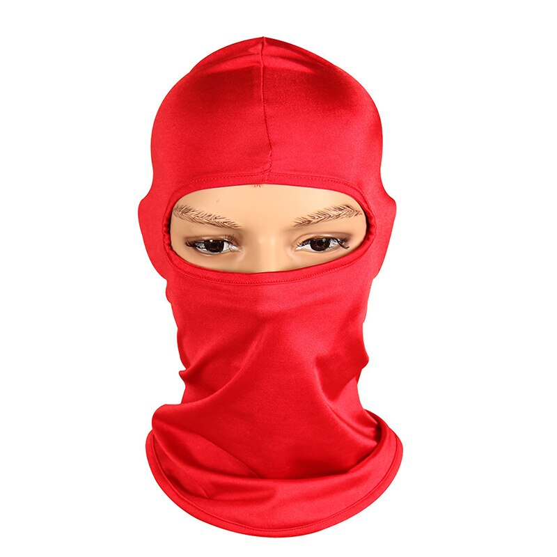 Mænd kvinder cykel cap cap vindtæt anti-sand løb cykel cap hat beskyttelse udendørs sport beskyttelse hals ansigt hoved hætte: Rød