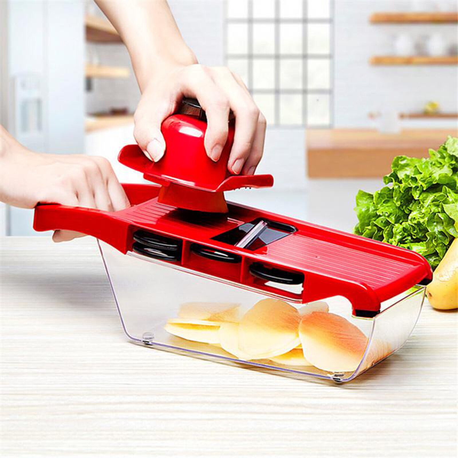 Kitchen Grater Vegetable Food Cutter Chopper Slicer Shredder Blue
