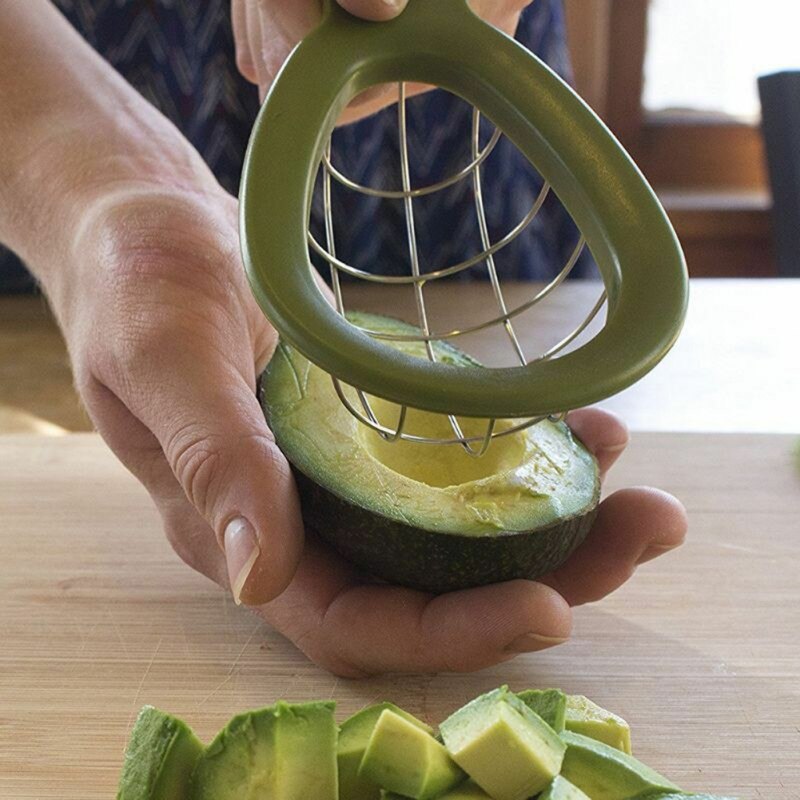 Avocado Slicer Meloen Vruchten Cutter Cuber Keuken Hand Tool Voor Avocado Snijden Groente Gereedschap Thuis Accessoire