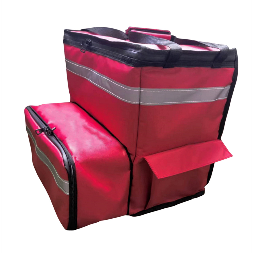 Pizza Backpack Expandable for Carry or Cold Food Lightweight with Reflective Strip Food Backpack Insulated: Clear