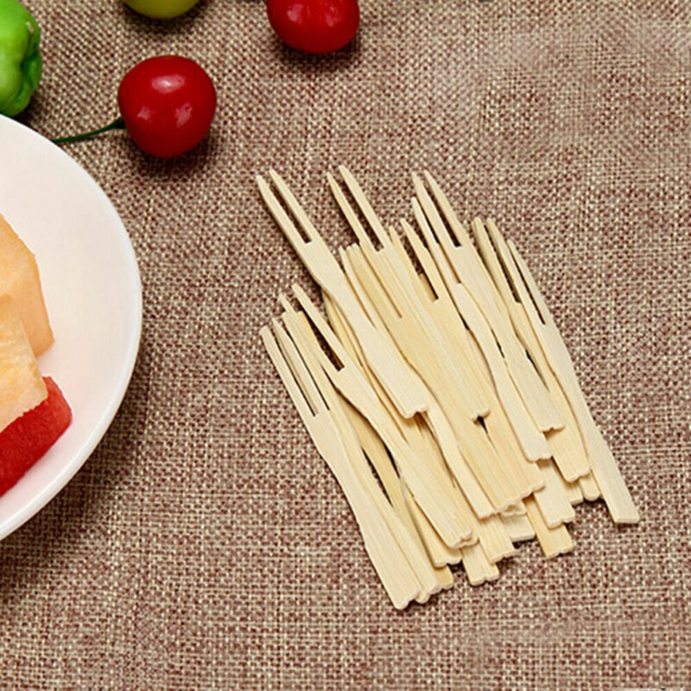 Spieße Obst Gabeln Umweltfreundliche Party Picknick BBQ dauerhaft Praktische Mini