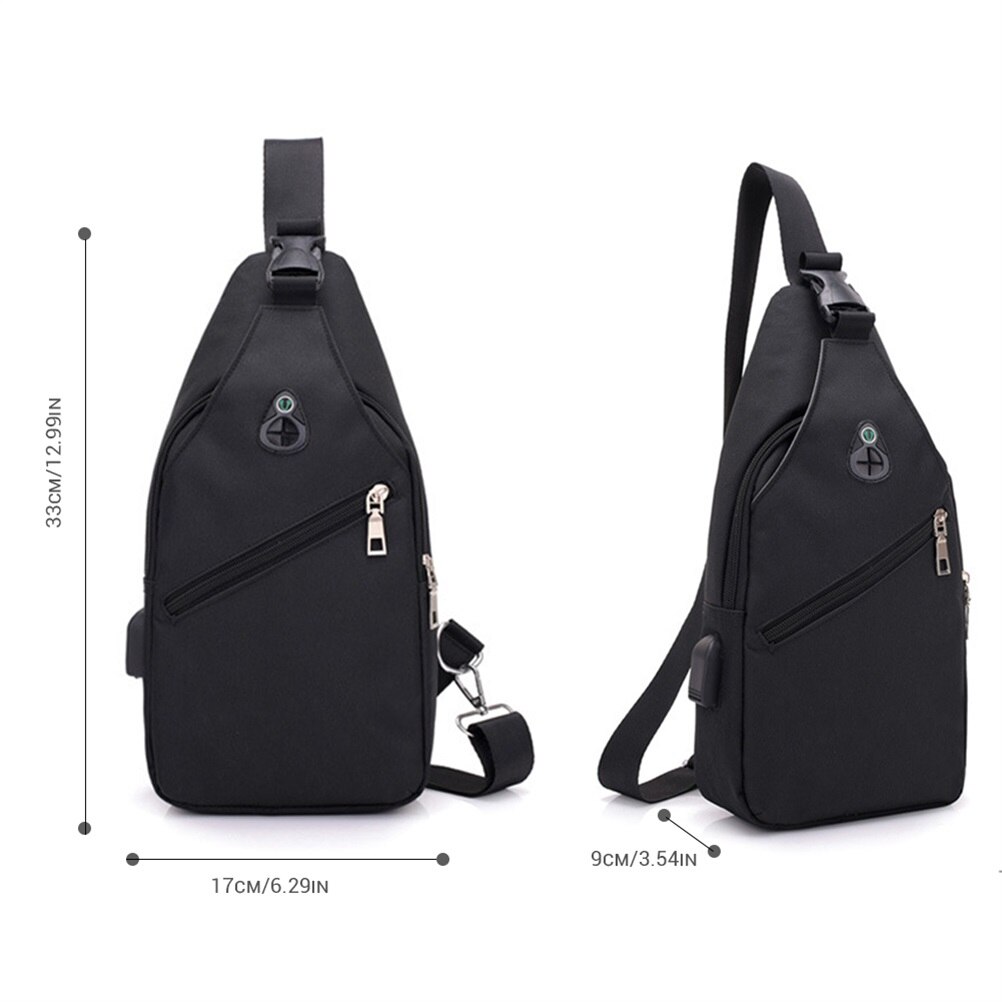 Casual schoudertas crossbody tas outdoor diagonale tas met usb oplaadpoort en koptelefoonaansluiting dames handtassen