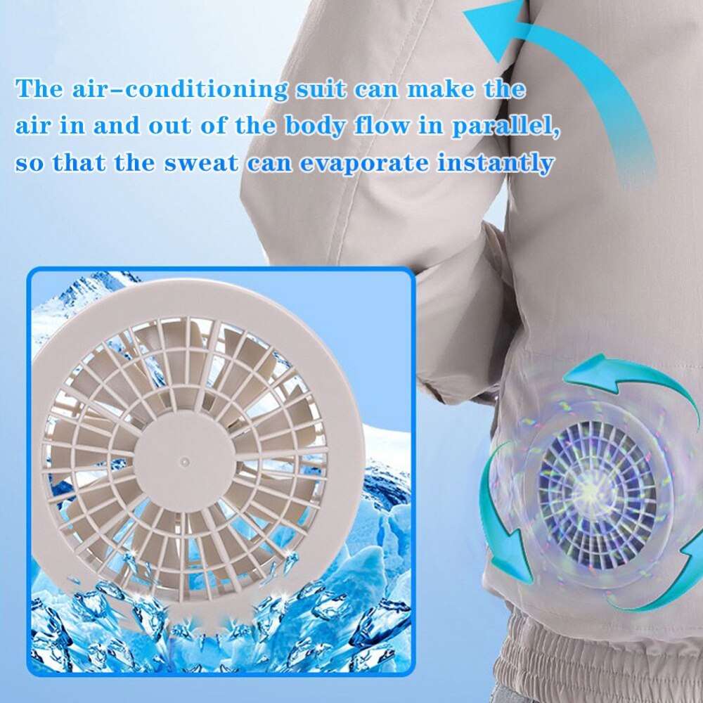 Chaqueta de refrigeración para exteriores para hombre, ropa de aire acondicionado, protección solar, resistente al desgaste, para trabajo y construcción, Verano