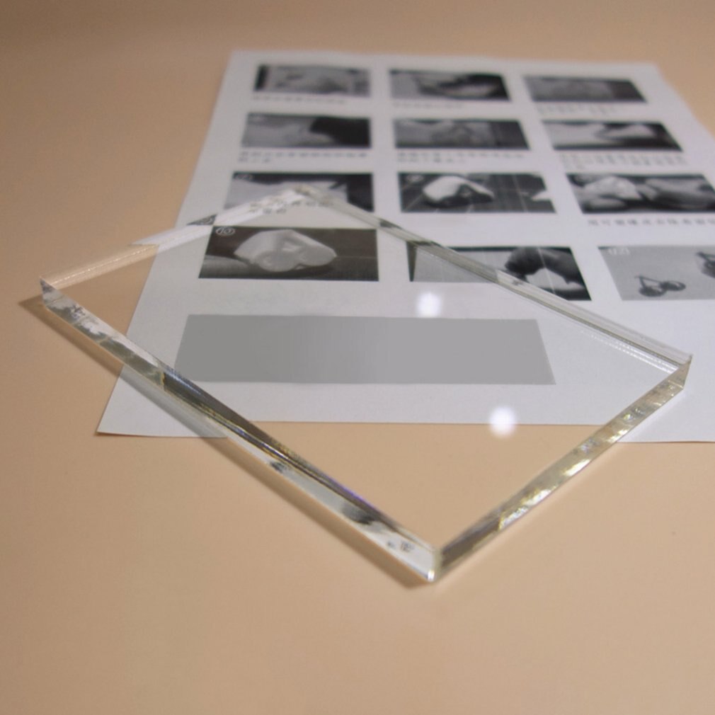 Lätt genomskinlig akryl stämpel block rektangulär form diy scrapbooking färg process stämpel block verktyg