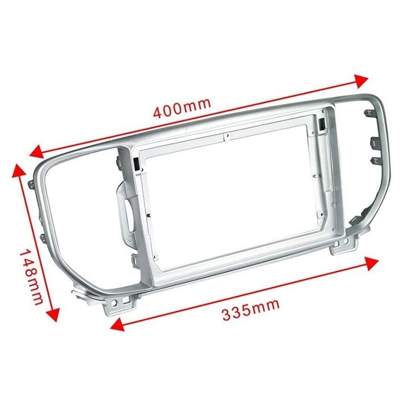9 Polegada carro dvd fáscia guarnição kit 2 din fascia o montagem adaptador fascia quadro para kia kx5 (sportage r) 2016-2017