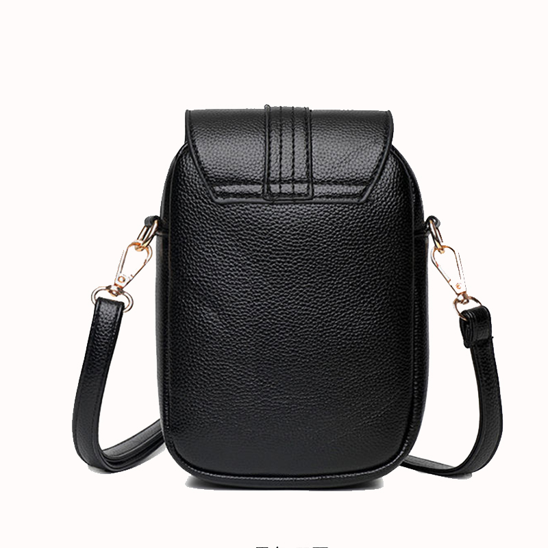 Eenvoudig PU lederen crossbody schoudertassen voor dames Lente Retro merkhandtassen en portemonnees Dames mobiele telefoonzak