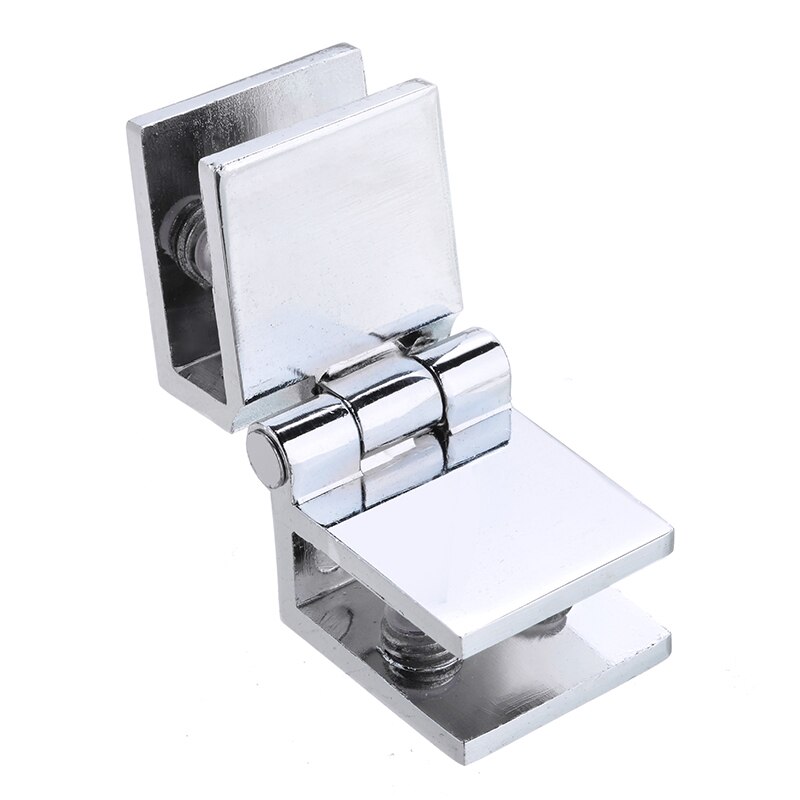 2.5mm Cabinet Door Hinge Glass Clips Clamp Single Double Action 180 Degree Glass Door Hinge for Furniture Hardware Showcase