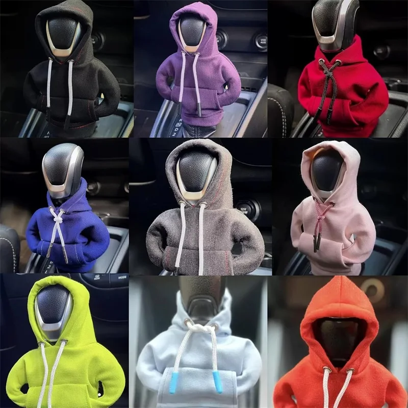 Sudadera con capucha Universal para palanca de cambios de coche, decoración Interior, cubierta con capucha de cambio de marchas, cubierta de cambio, decoración de manija de engranaje, compatible con Manual automático