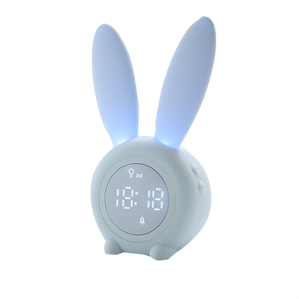 Sød kanin vækkeur led digital snooze tegneserie elektronisk ur container køler 19 maj 30: Bu
