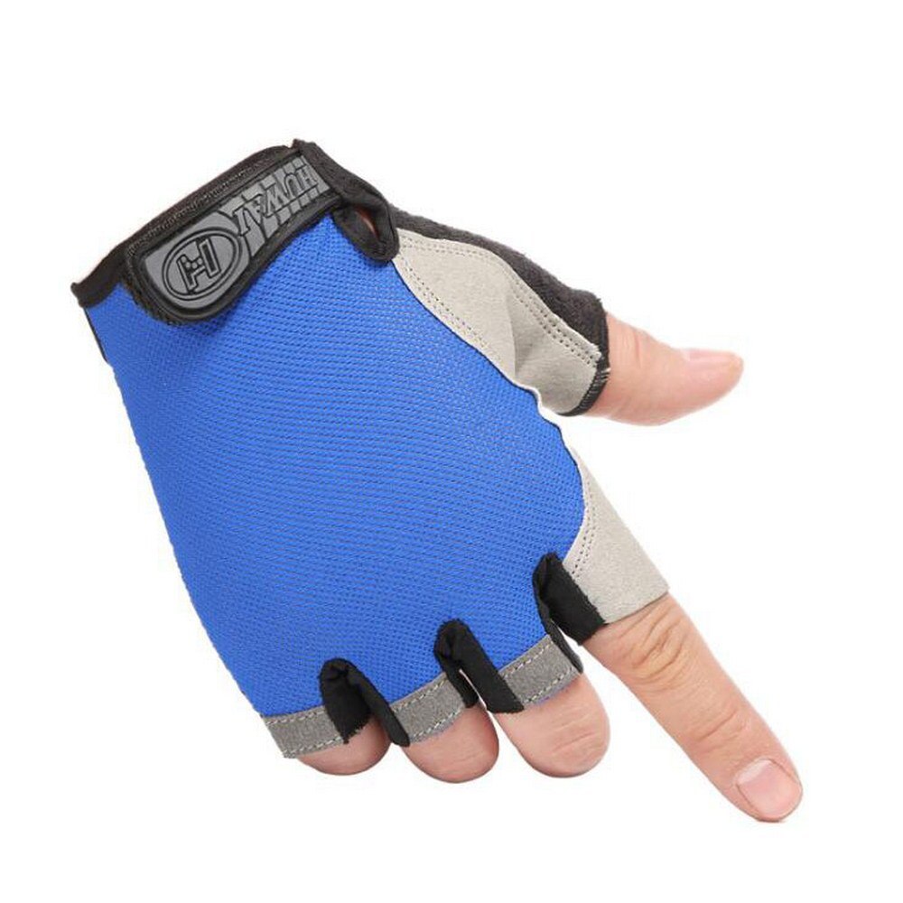 Cycling Gloves Bicycle Gloves Non-slip Impact Breathable Half Finger Bike Gloves Short Sports Gloves Accessories for Men Women: Blue L