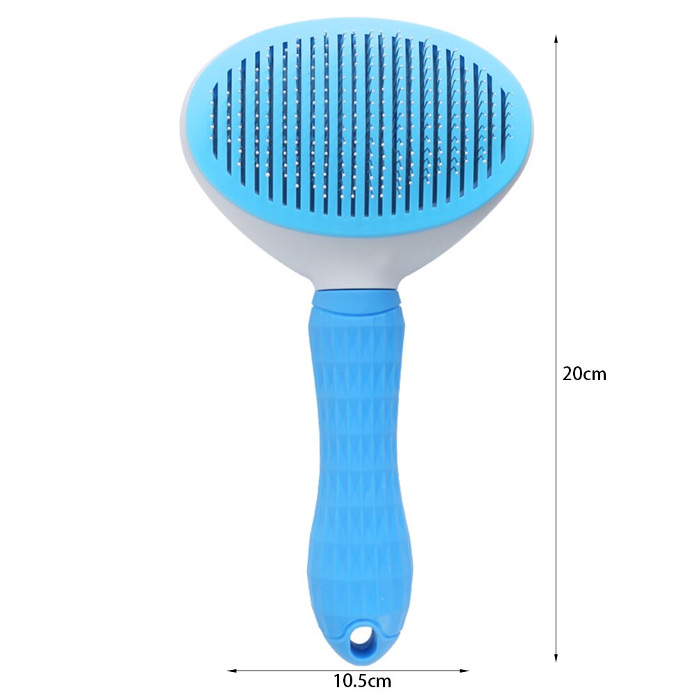 Pet Comb Self Cleaning Slicker Brush Dog Cat Removes Undercoat Tangled Hair Massages Particle Improves Circulation Skin-friendly: Blue 22pin
