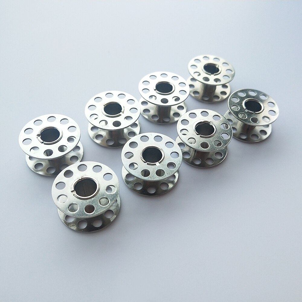 10pcs Metal Bobbins Spool Sewing Craft Tools Stainless Steel Sewing Machine Bobbin Spool LFR03