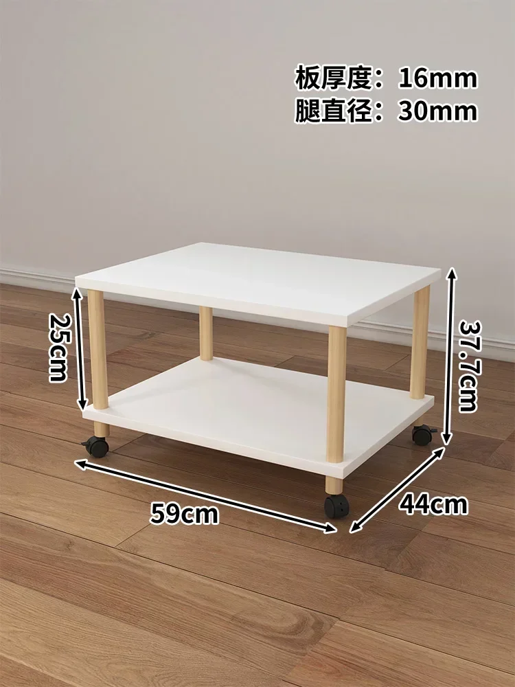 Büro-Drucker-Gestell, doppelschichtige Aufbewahrung, für Höhle Haushalt, bodenstehend, mehrschichtiges, bewegliches Schreibtisch-Gestell, praktischer Organizer, Handys Regal: Tiefe Blau