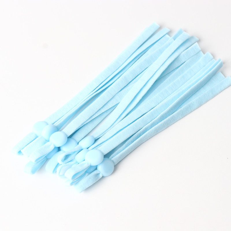 60 stück von Farbe Maske Elastische Band Nylon Elastische Handgemachte Diy Nähen Zubehör Einstellbare Maske Ohr Seil Material 11-12CM: Light Blue 60pcs