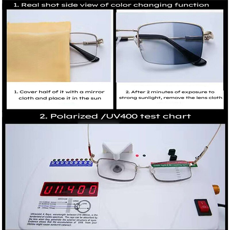 Multifunction Photochromeic Reading Glasses Men Progressive Multifocus Computer Glasses Women Anti Blue Light Readers Spectacles