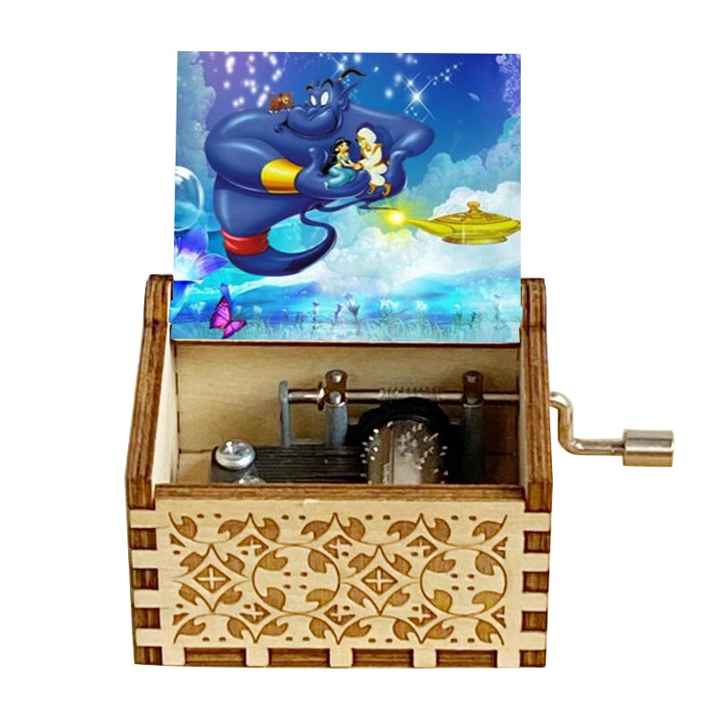 Wooden Music Box Color Music Box Birthday Wooden Small Box Daughter Son Christmas: SKU-12