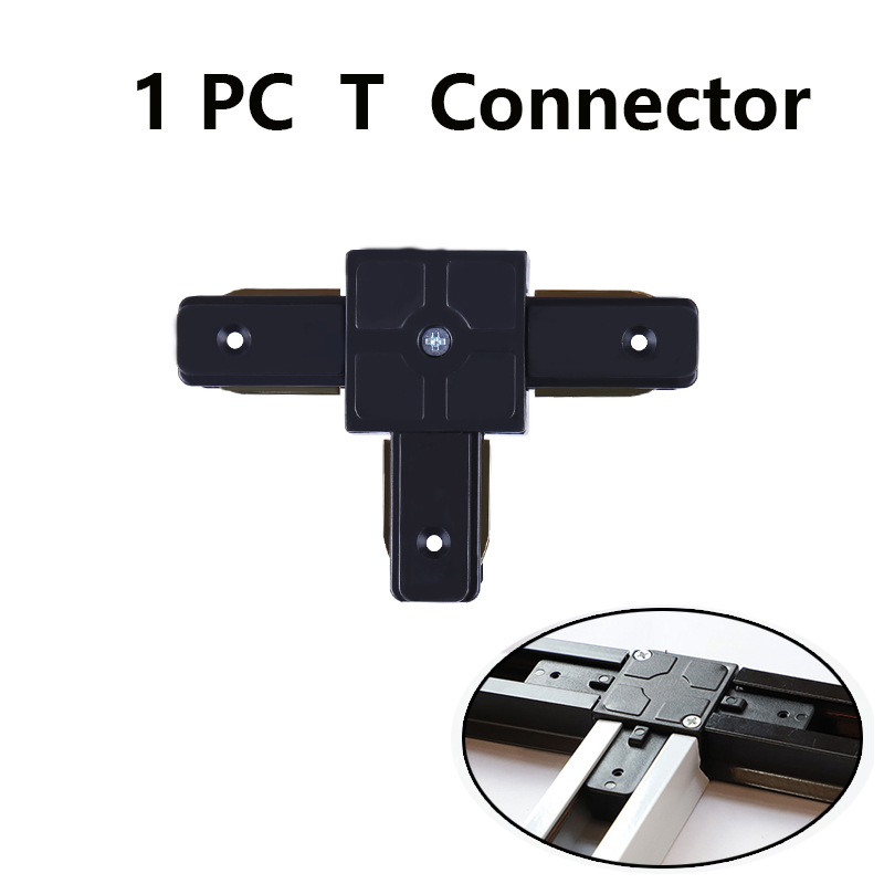 1Pcs Track Rail Led Track Lamp 0.5M 2 Draad Rail Connector Systeem Universele T Track Verlichting Armatuur voor Spotlight Kleding
