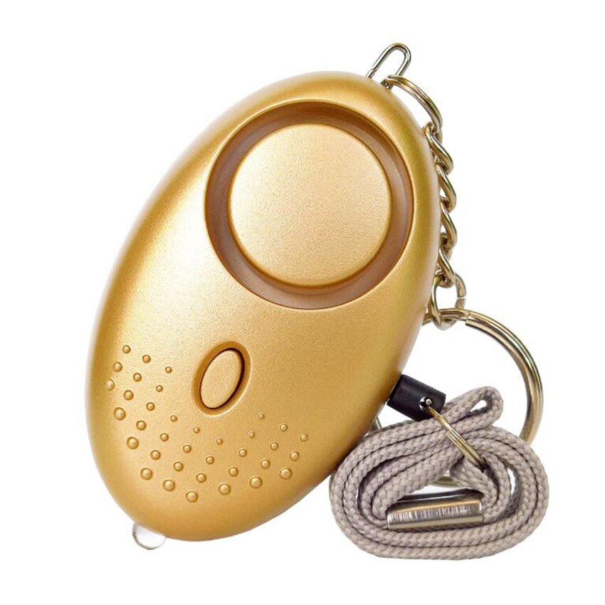 Personal Alarm, 10 Colors Personal Alarm Keychain with LED Light, 130 db Emergency Security Alarm for Elderly Women Kids: Gold