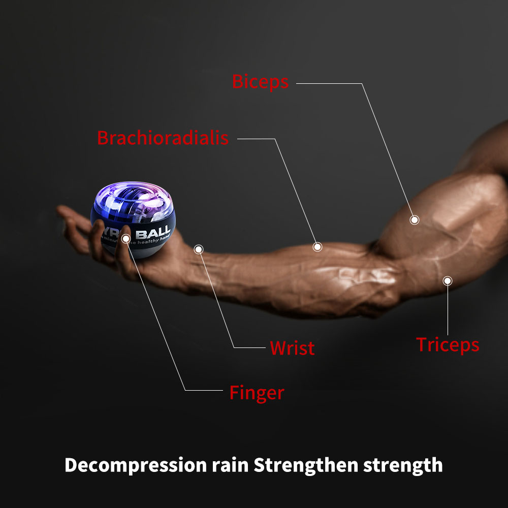 LED Handgelenk Ball Energie Trainer Ball Auto-Anfang Gyroskop Arm Hand Unterarm Schulungen gerät Energie Handgelenk Kreisel Ball Sport Fitness geräte