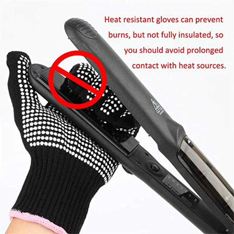 Wärme Beständig Handschuh für Haar Styling Wärme Blockieren für Eisstockschießen, flache Eisen und Eisstockschießen Zauberstab Geeignet für Verknüpfungen und Rechts Hände
