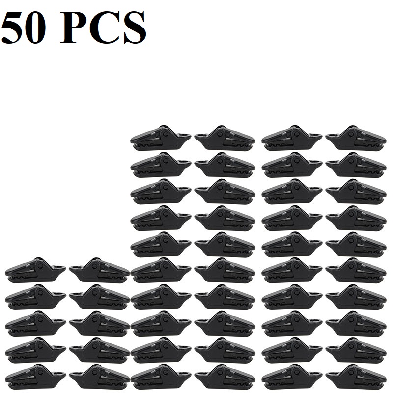 10-100pcs Selling Tents Awning Wind Rope Clamp Awnings Plastic Tents Accessories Outdoor Camping Windproof Tent Crocodile Clip: Red