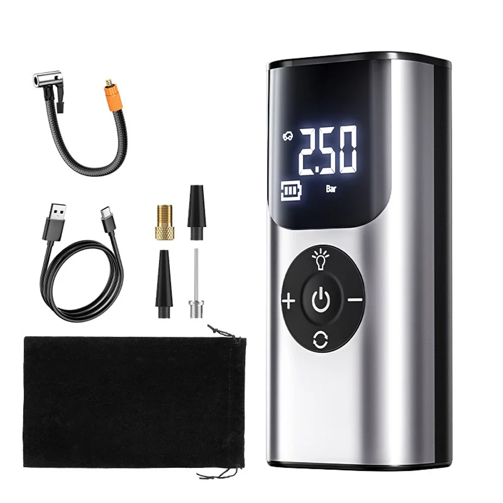 Pompa D'aria Per Auto, Gonfiatore Digitale Per Pneumatici, Compressore - Foto 8