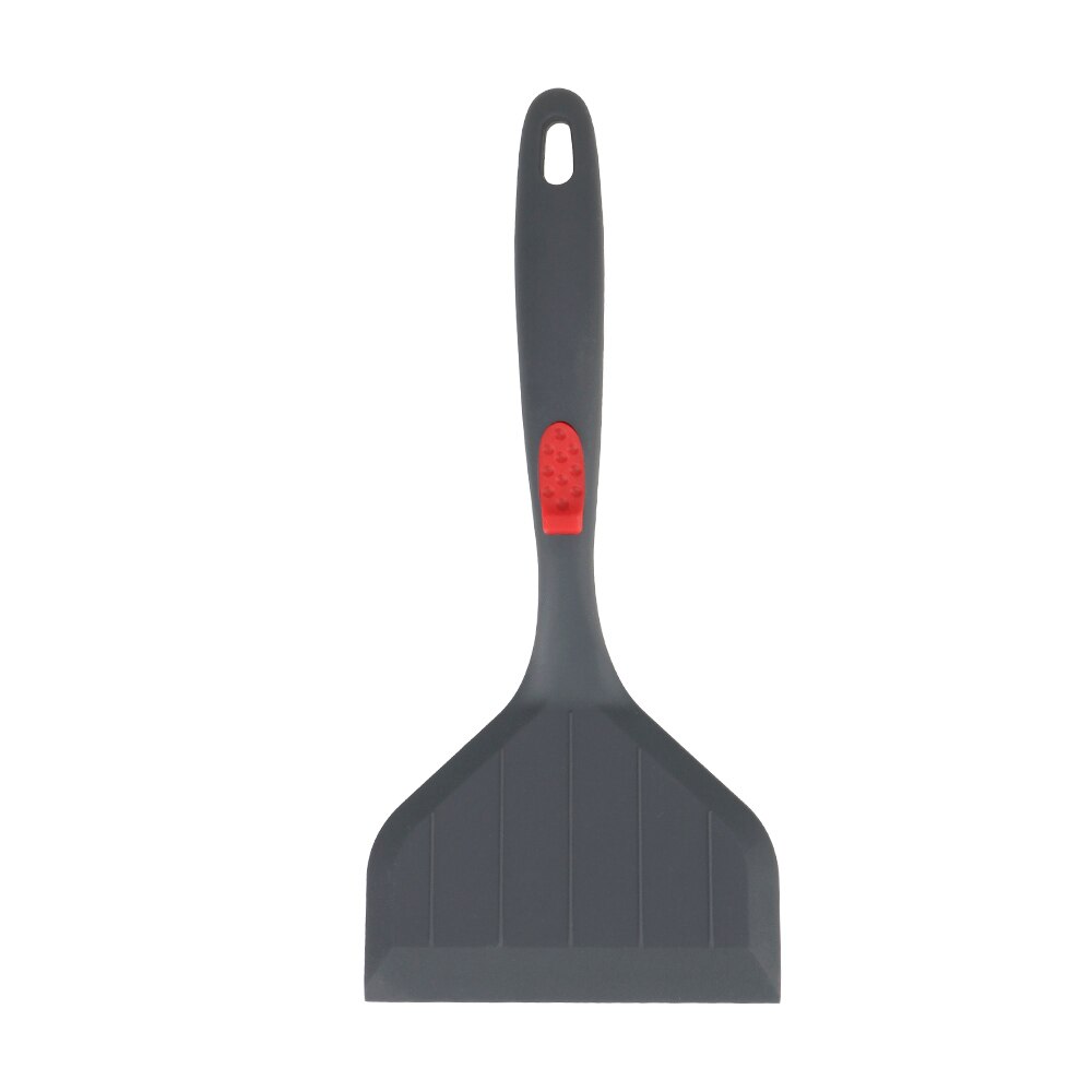 Kitchen Cooking Tool Pizza Shovel Frying Pan Food Lifters Cooking Utensils Non-stick Silicone Turner Beef Egg Scraper: grey
