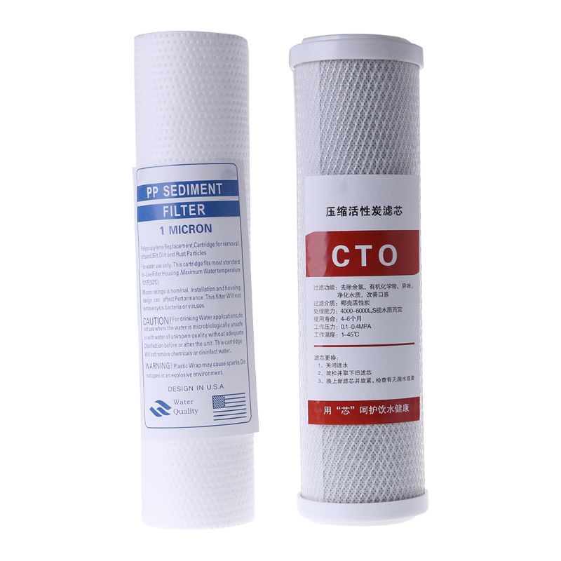 10 tums femstegs filterset för omvänd osmos vattenrenare element patron 50 gallon 5 st/set