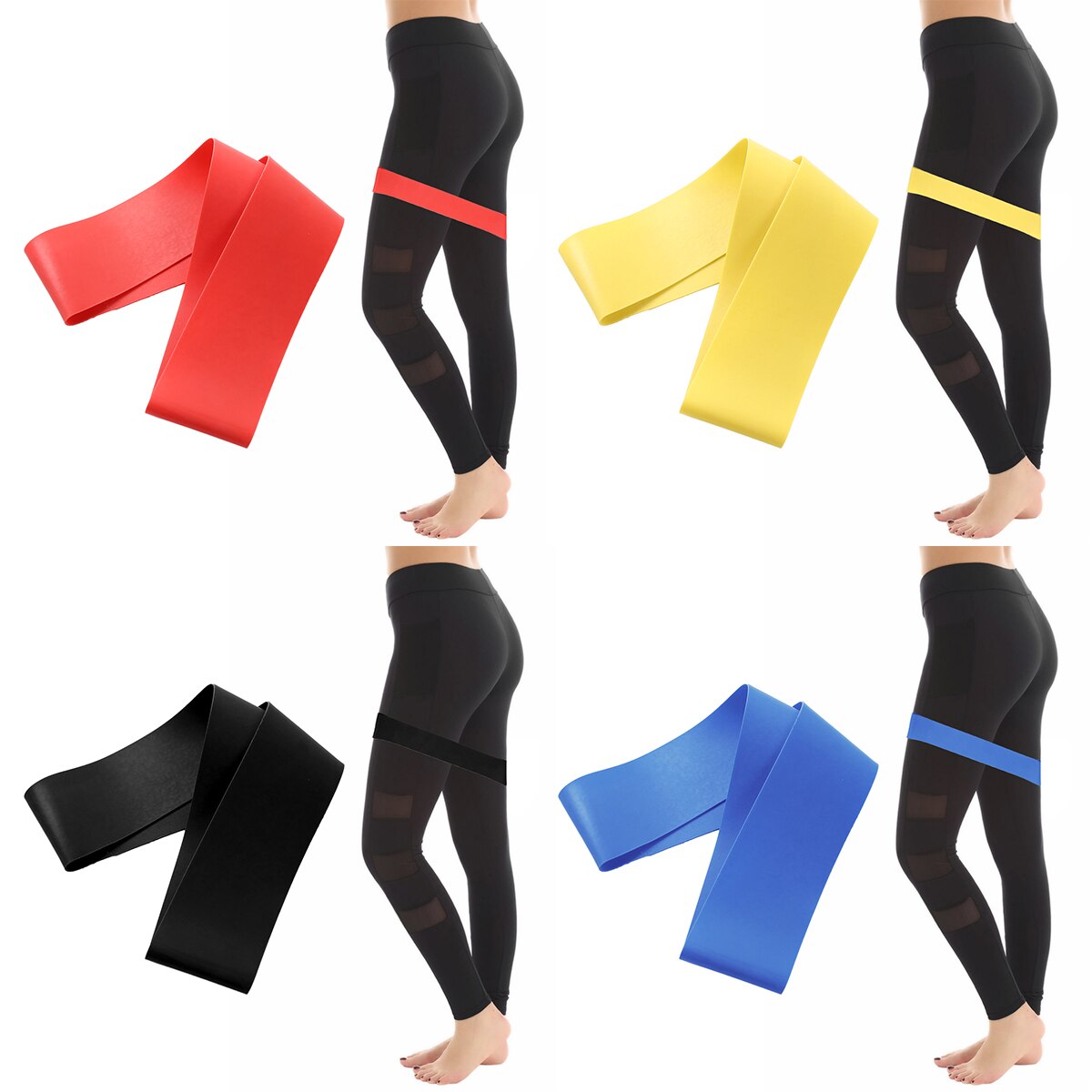 Resistance Bands Latex Natural Flat Fitness Equipments Strength Training Resistance Loop Bands Athletic Gym Workout Yoga Pilates