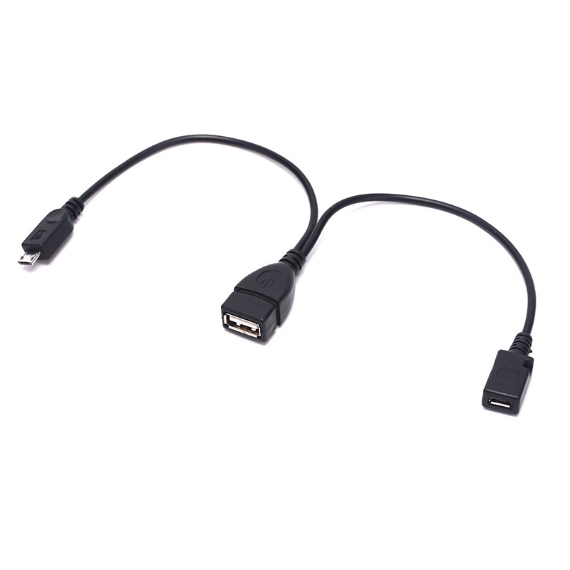 2 in 1 otg micro usb host power y splitter usb adapter naar micro 5 pin mannelijke vrouwelijke kabel