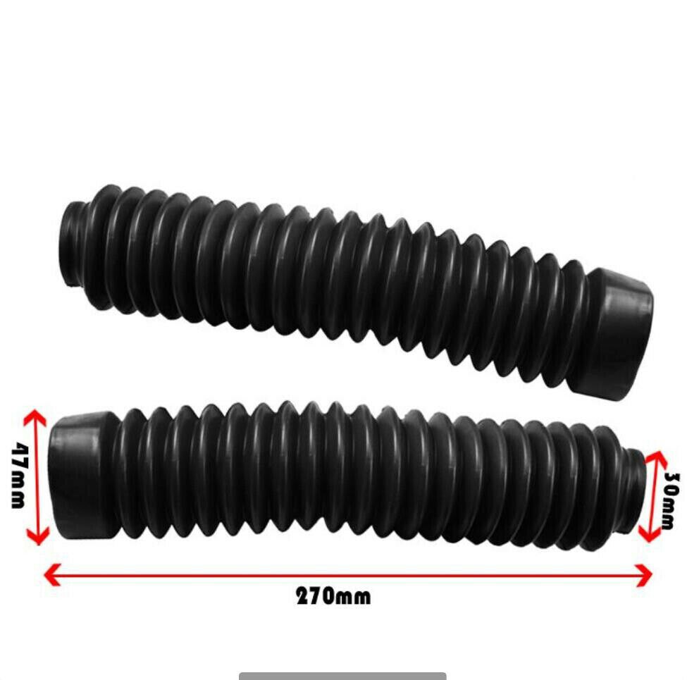 2pc 270*30mm 20 knut motorcykel främre gator gaffel stövlar dammskydd stötdämpare skyddshylsa