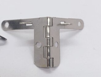 10Pcs Antique Bronze Hinge Support Frame Jewelry Wine Case Wooden Cigar box lid 90 Degree Spring furniture Hardware: Nickel white