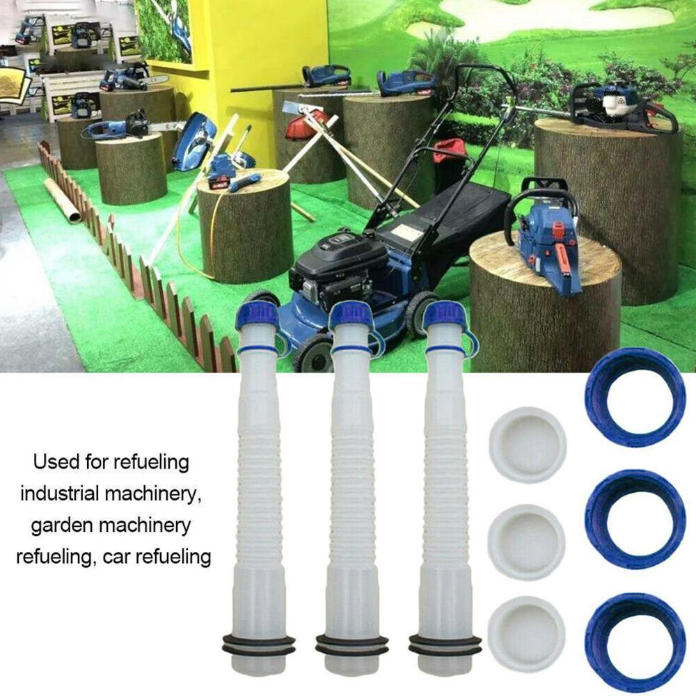 Replacement SPOUT & PARTS KIT ABS Plastic Gas Can Spout Parts Stopper Flexible Fuel Spout With Vent Cap Spout Stopper Kit