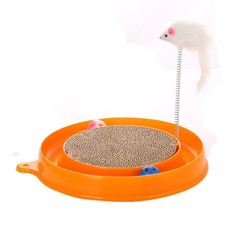 Turbo Scratcher Cat Toy, Cat Turbo Toy, Post Pad Interactive Training Exercise Hanging Mouse Play Toy with Turbo and Ball
