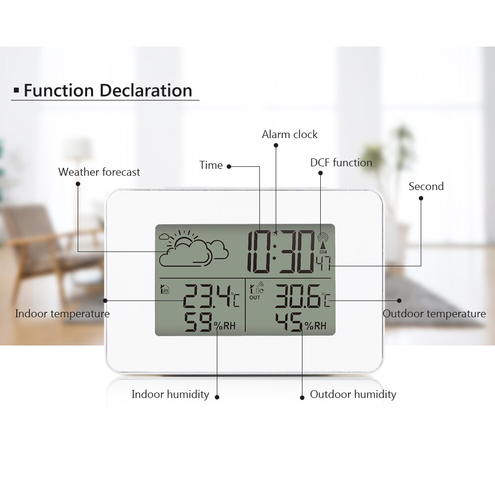 Alarm Clock Digital Watch Temperature Humidity Sensor Barometer Forecast Weather Station Electronic Desk Table Clocks