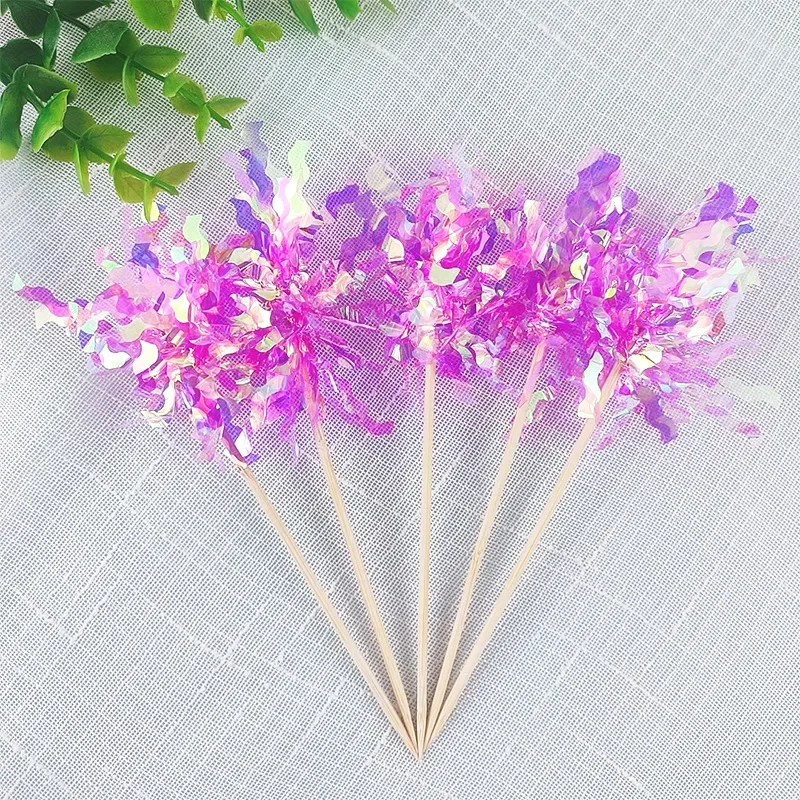 5-50 stk. glitter dusker kaketopper snøfnugg ballform cupcake toppers til jul bursdagsfest babyshower kakedekor: M / Grå