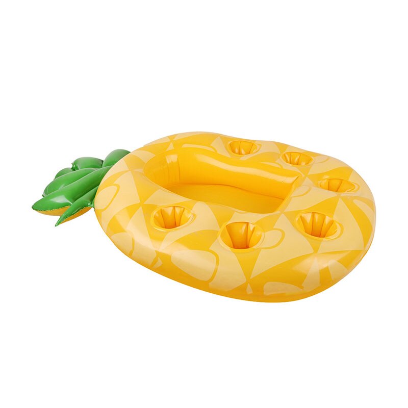 Pool Inflatable Coaster Tray Pineapple Rainbow Cloud Shape Drink Plate Floats Cup Holder Organizer Supply Pool Food Holder