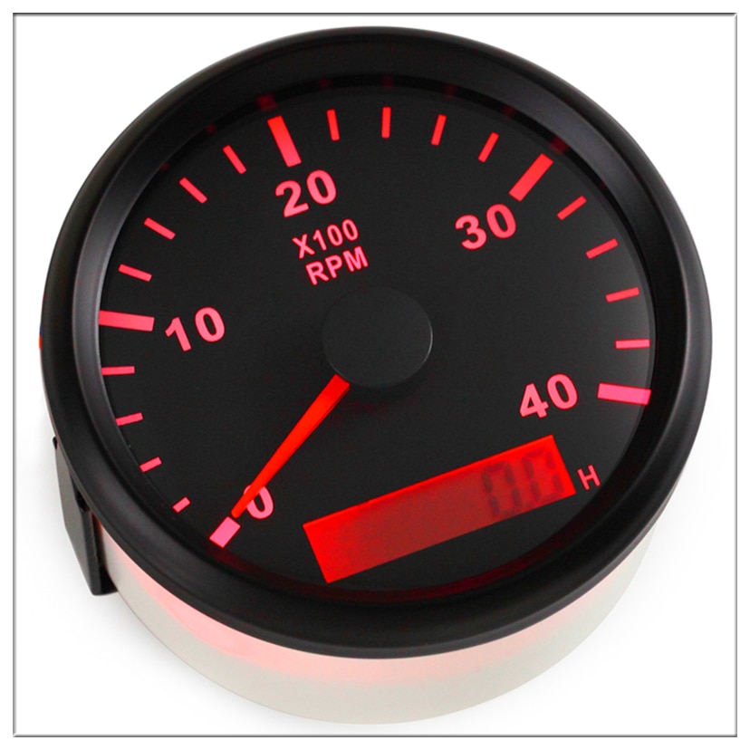 Tachometer for boat motor 85mm Round 0-4000RPM Hour meter Waterproof Generator RPM REV Counter With 12 V 24 V With Back light