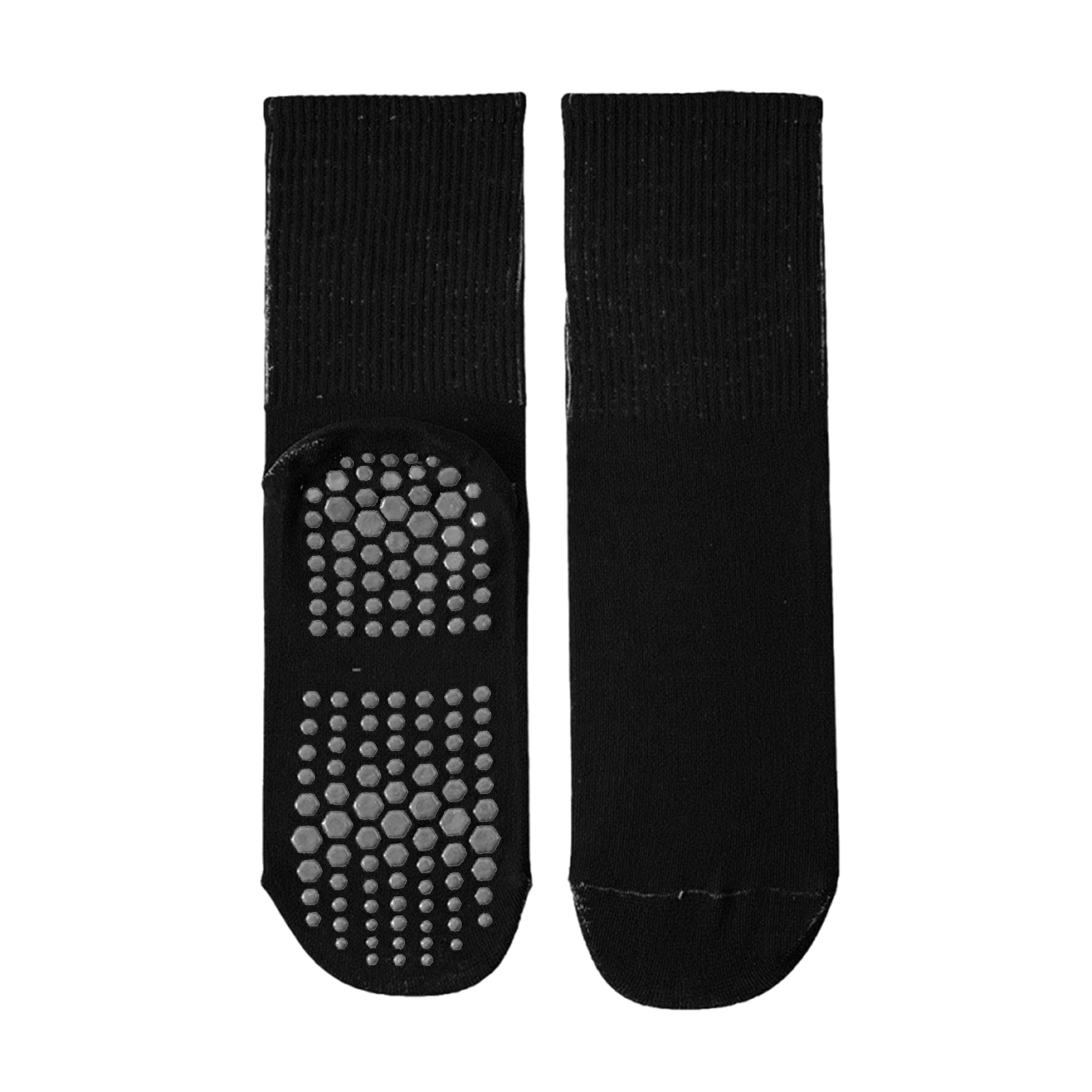 Damen Yoga Socken Rutschfeste Pilates Yoga Kompressionssocken mit Silikonunterseite Winter Beinwärmer: Beige