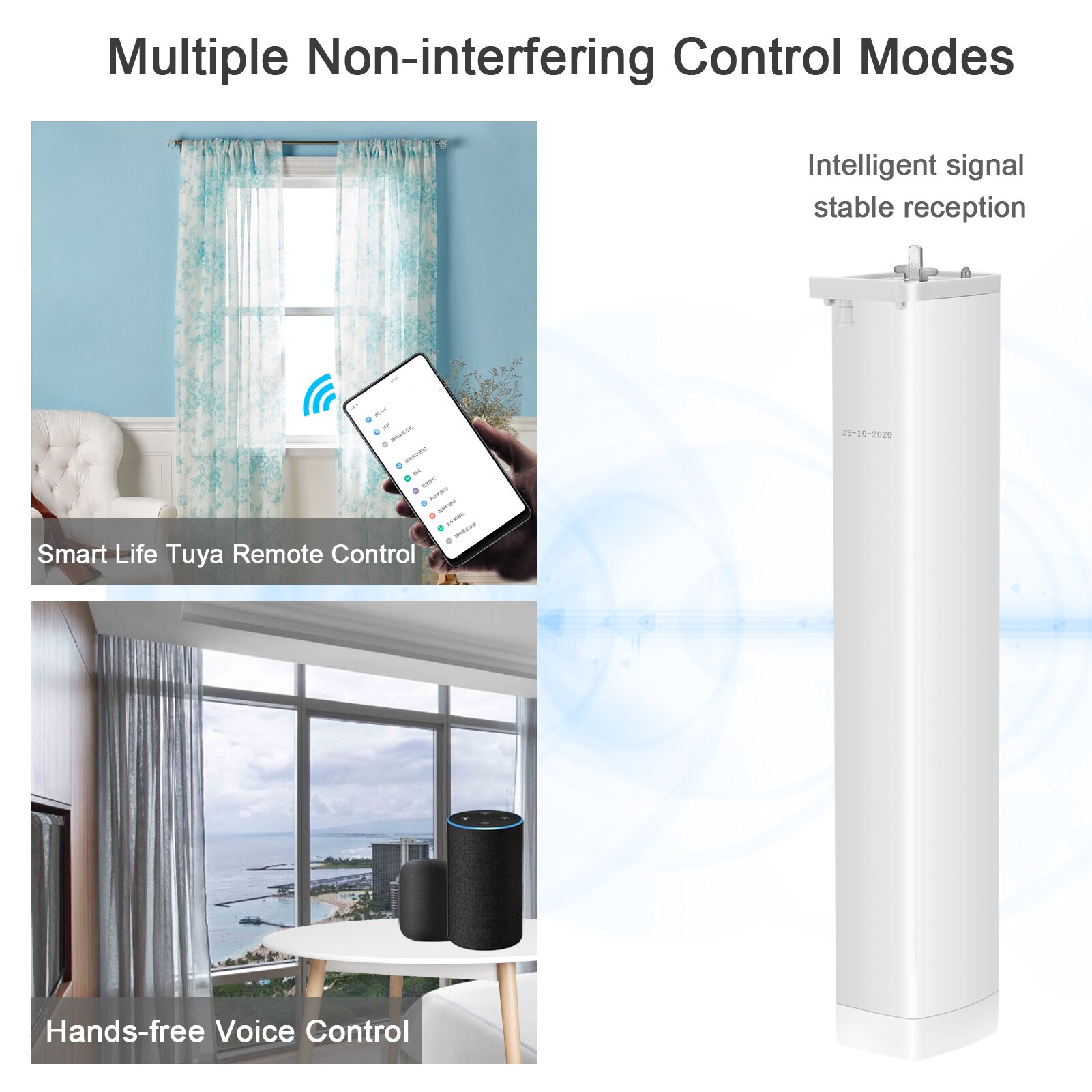 Tuya ZigBee Intelligent Curtain Blind Switch Electric Motorized Curtain Roller Shutter Control Switch Remote Curtain Motor
