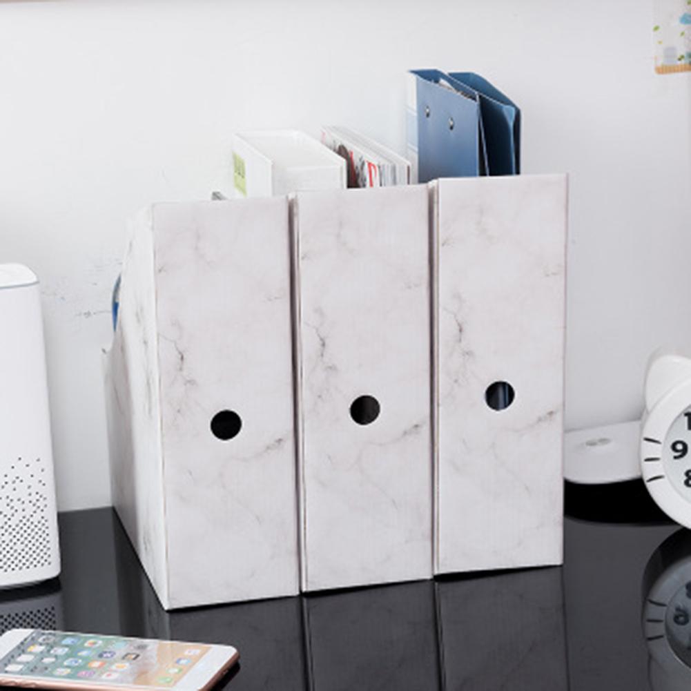 Porte revues en carton robuste boîte de rangement étanche pour magazines bacs à livres organisateur de porte-fichiers de bureau avec étiquettes incluses # 4O