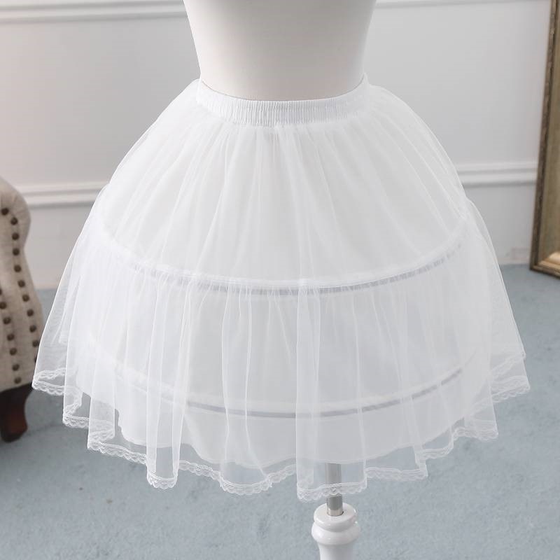 Barn underkjol barn korta underkjolar blommflicka klänning crinoline för bröllop små flickor / barn / barn underkjol: Vit 6