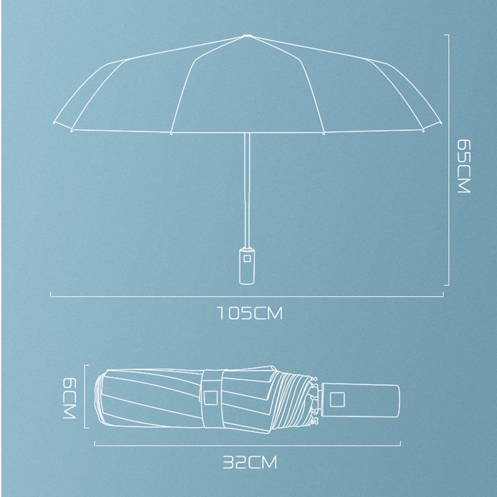 Automatic Stormproof Umbrella Mini Automatic Umbrella Rain Women Wind Resistant Portable Outdoor Umbrellas