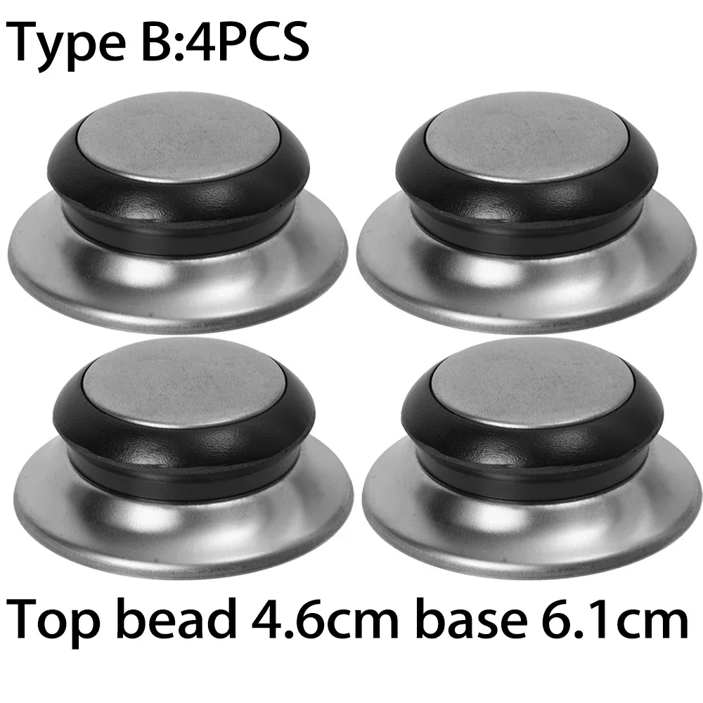 Universele Deksel Cover Knop Hittebestendig Kookpot Pan Deksel Knop Cap Vervanging Hefhandvat Keuken Kookgerei Handgreep Zwart: Oranje